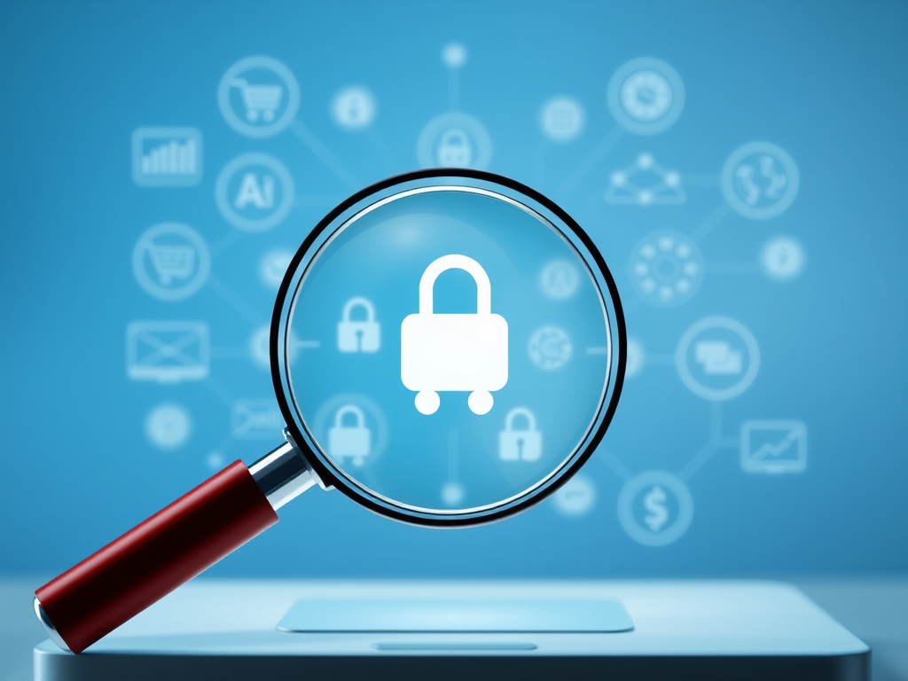 Imagem ilustrativa com lupa e cadeado simbolizando segurança na compra online do suplemento Mounjax no site oficial.