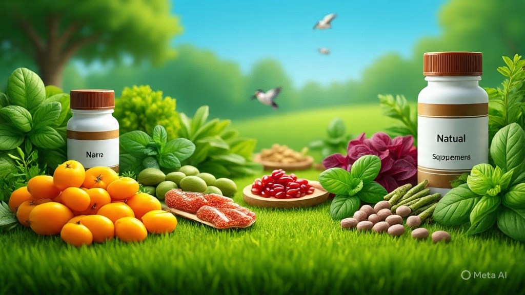 Colagem com imagens de alimentação balanceada, exercícios e suplementos, simbolizando uma abordagem integrada para perder peso.